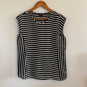 The Limited Black and White Striped Blouse
